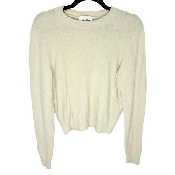 Aritzia Wilfred Hush Knit Meadow Sweater Chenille Crew Birch Cream SZ Medium - Picture 6 of 15